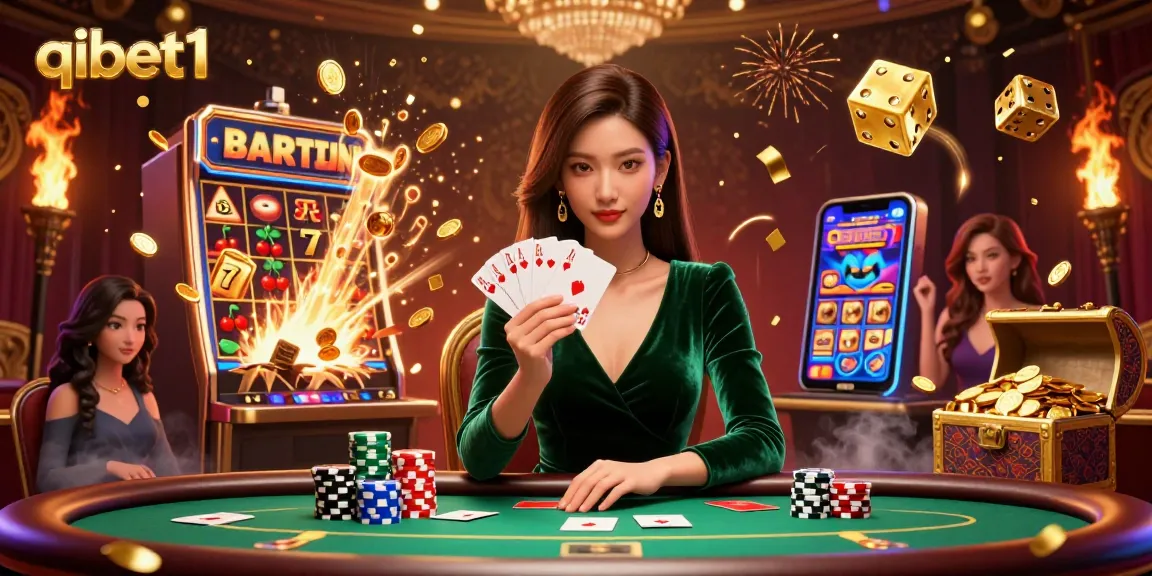 Experience intense gameplay at qibet1 with a captivating poker scene featuring dynamic casino elements.