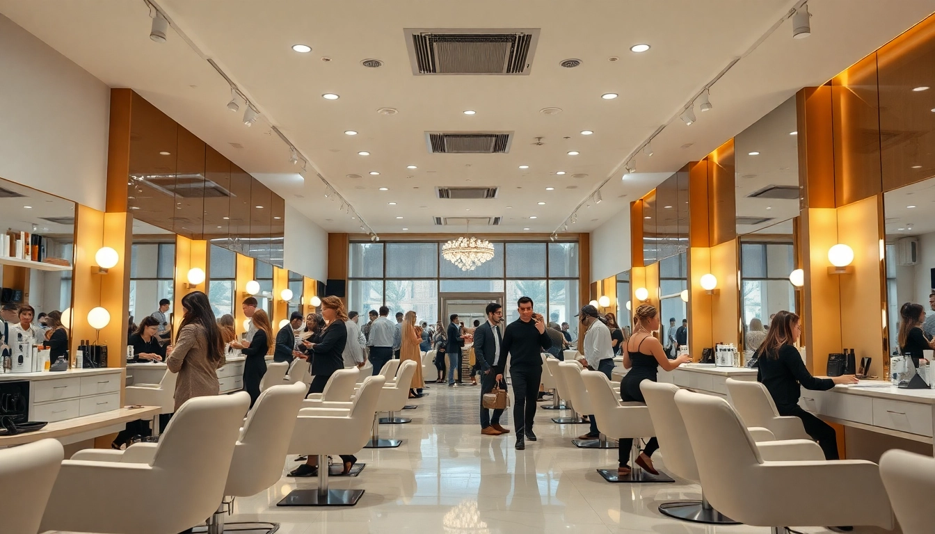 Hairdresser Dubai showcasing a modern salon ambience with stylish hairdressing stations.