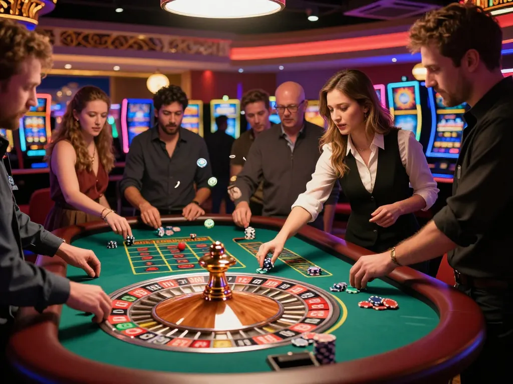 DAGA players engage in an exciting roulette game with vibrant colors and dynamic betting actions