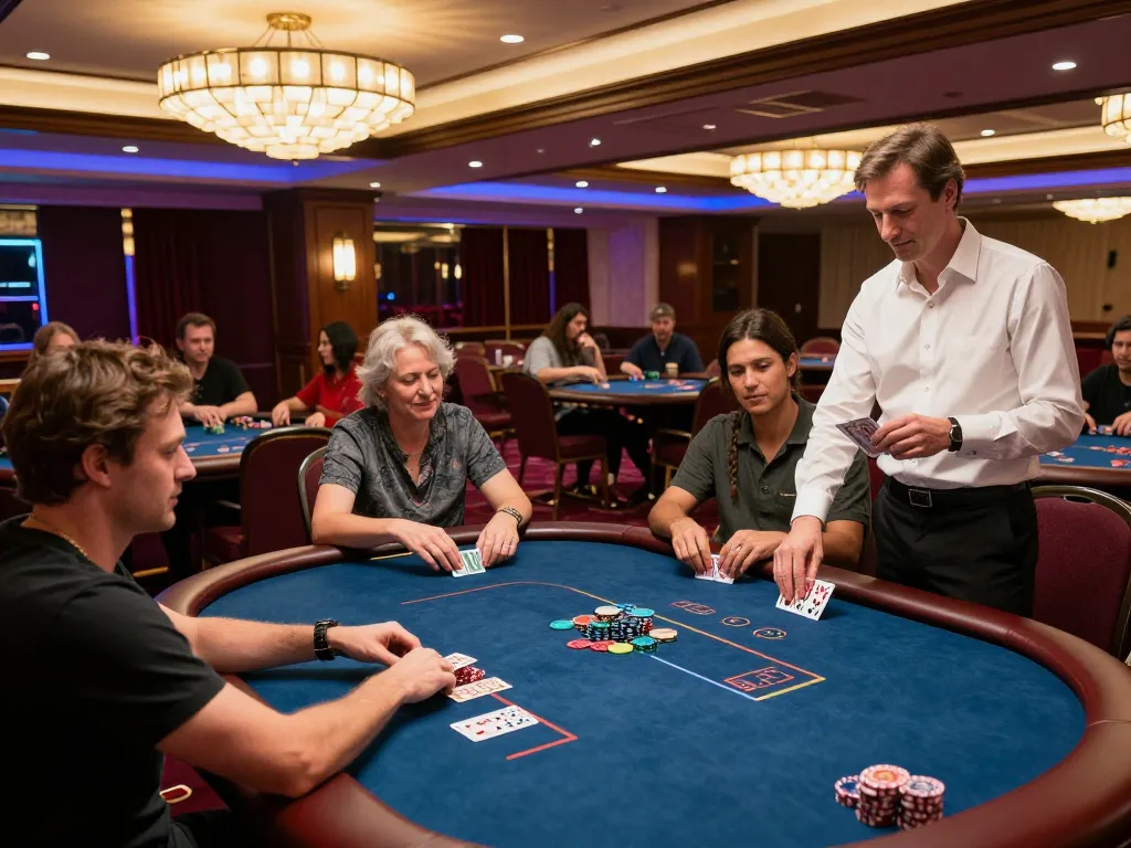 Players enjoying an intense poker game in a luxurious setting of UU88 SCIENCE casino.