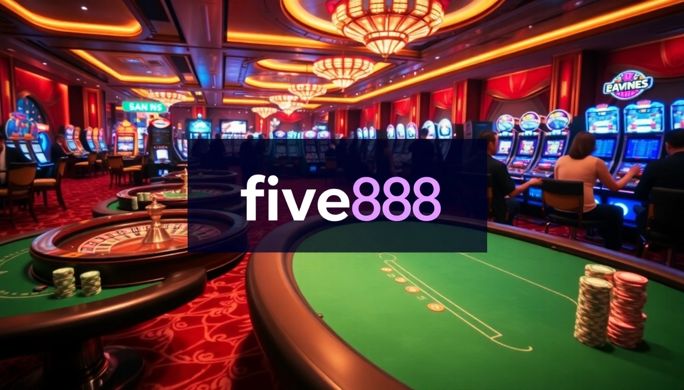 Experience high-stakes gaming at five88 with glamorous casino tables and exciting slot machines.