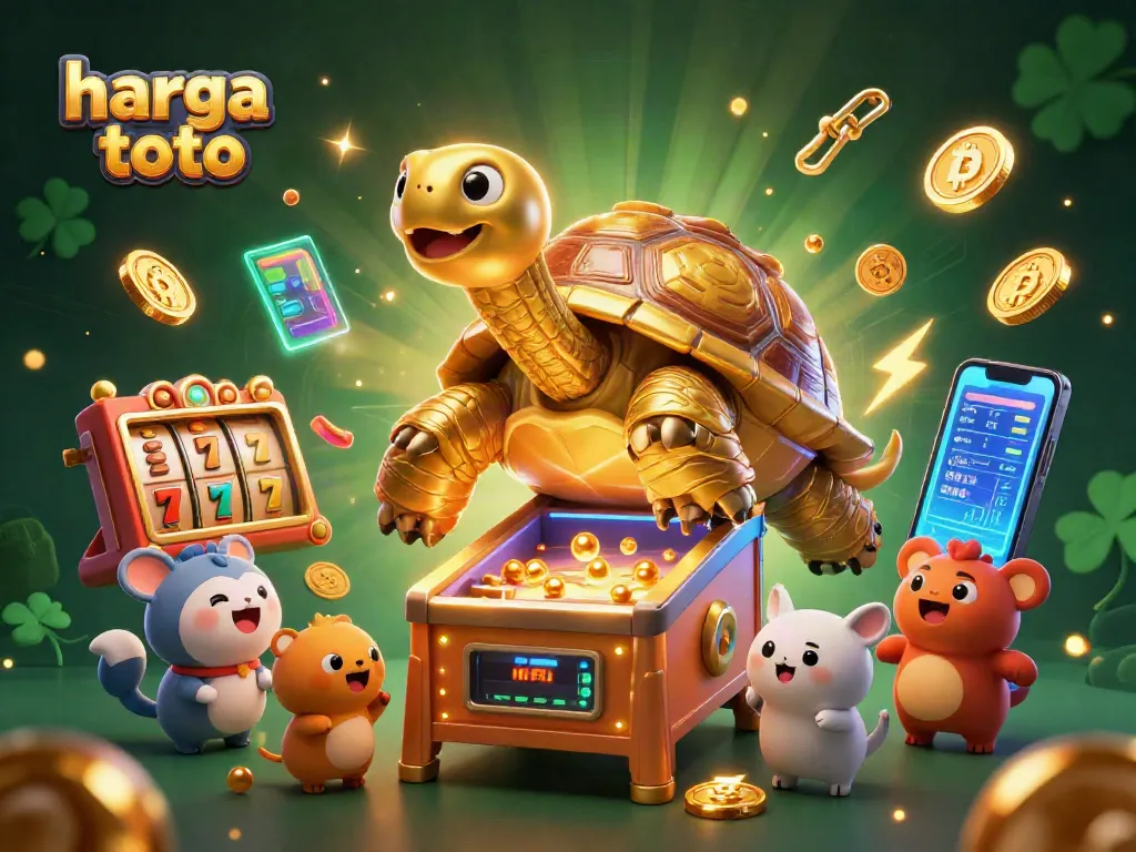 Experience thrilling gameplay with harga toto in a vibrant 3D slot machine world filled with golden tortoise and exciting jackpots.