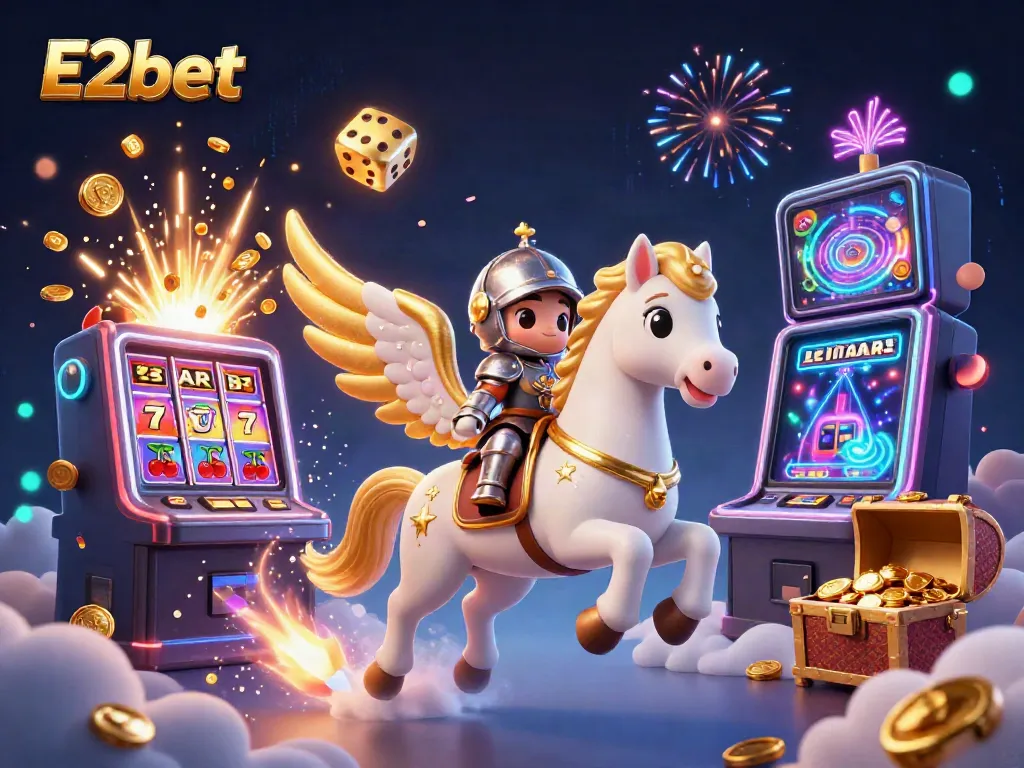 E2bet players enjoy thrilling jackpots and casino adventures with vibrant 3D imagery.