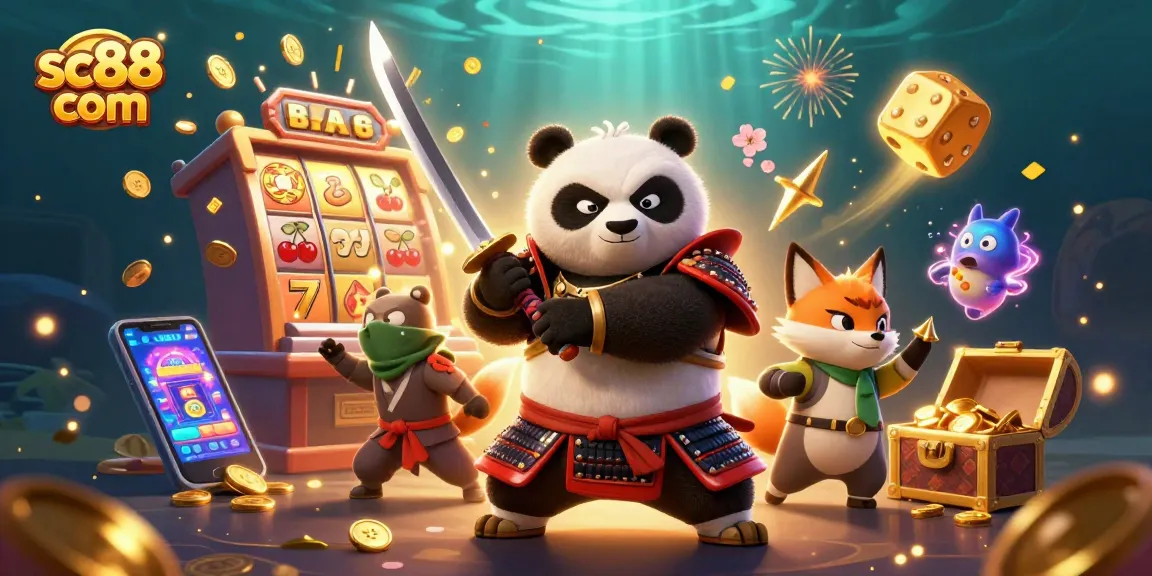 Engage with epic gameplay at sc88 com featuring samurai panda and casino elements.