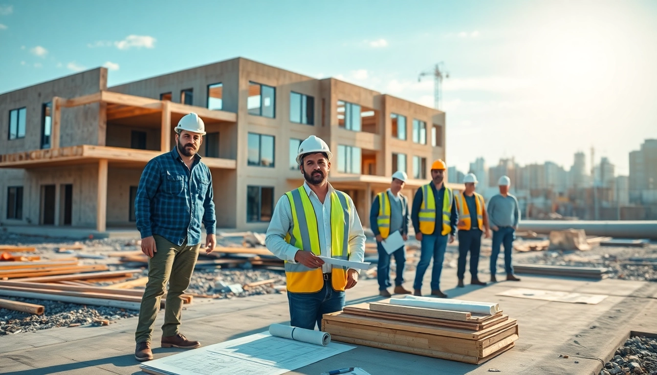 New Jersey Commercial General Contractor overseeing a construction project with a dedicated team.