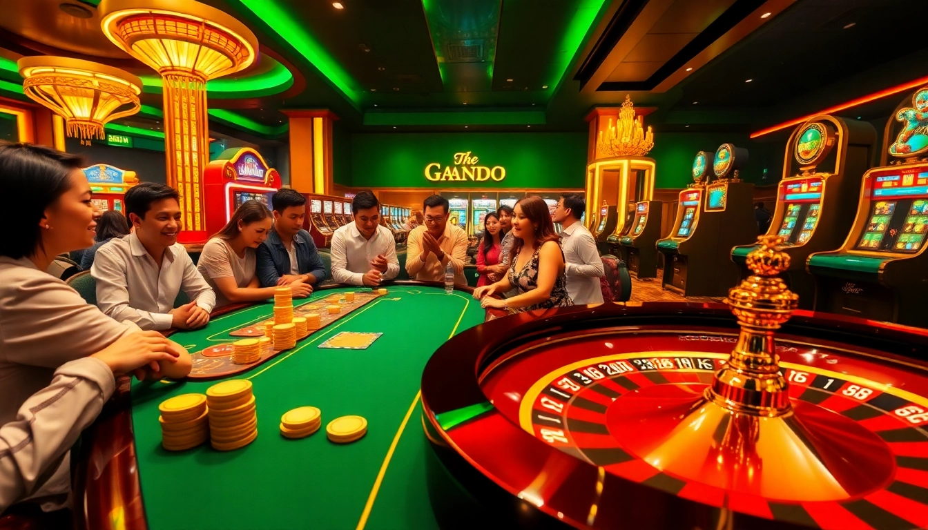 Exciting gameplay at nhà cái open88 with vibrant casino elements and engaged players.