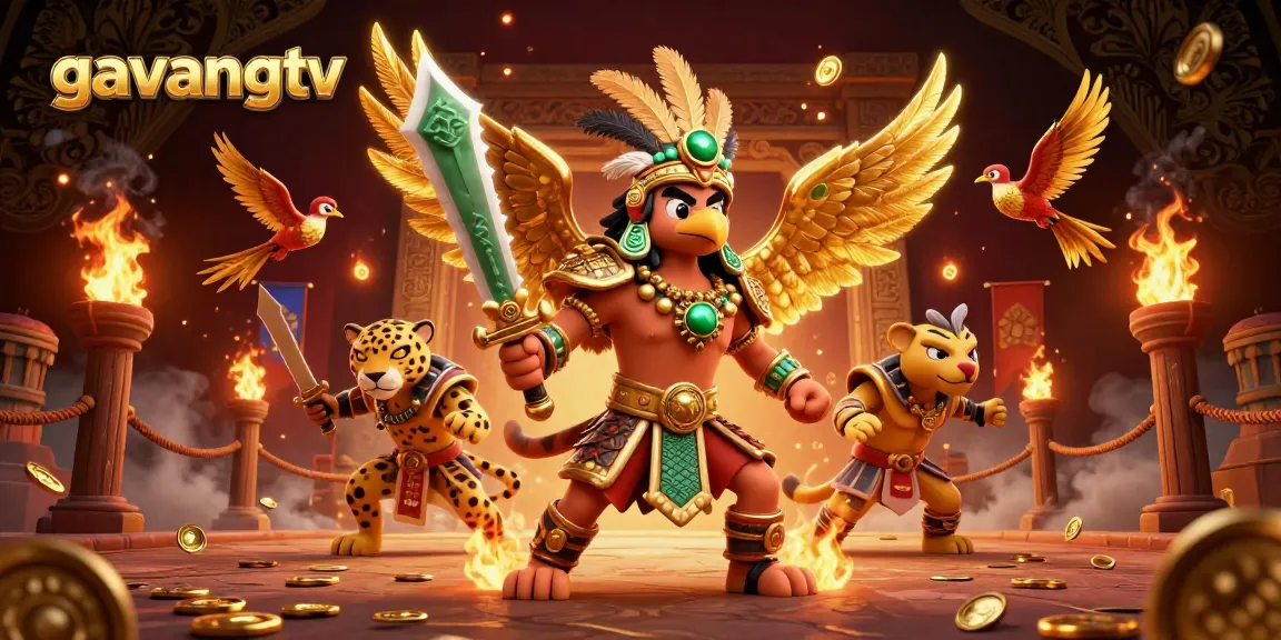 Engage with exciting features of gavangtv's online casino environment amidst dynamic fighting elements.