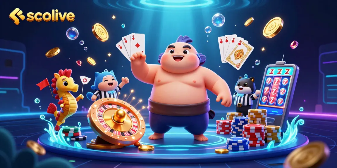 Socolive showcases immersive underwater casino action with lively characters and vibrant elements.