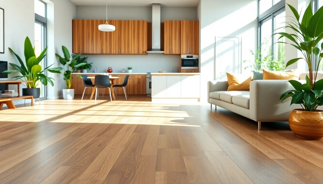 LVT flooring enhancing a contemporary living space, featuring stylish furniture and vibrant decor.