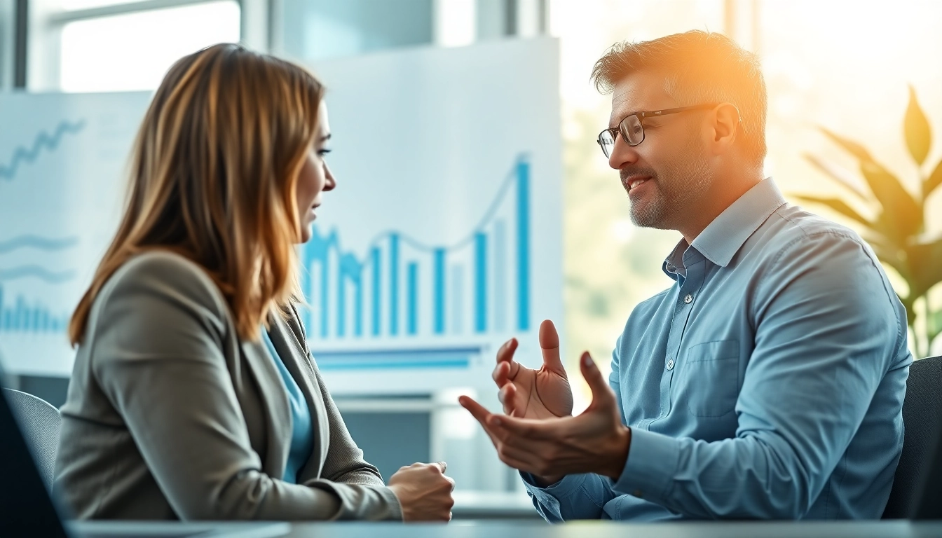 Engaged fiduciary financial advisor Hampton VA providing tailored advice in a modern office.