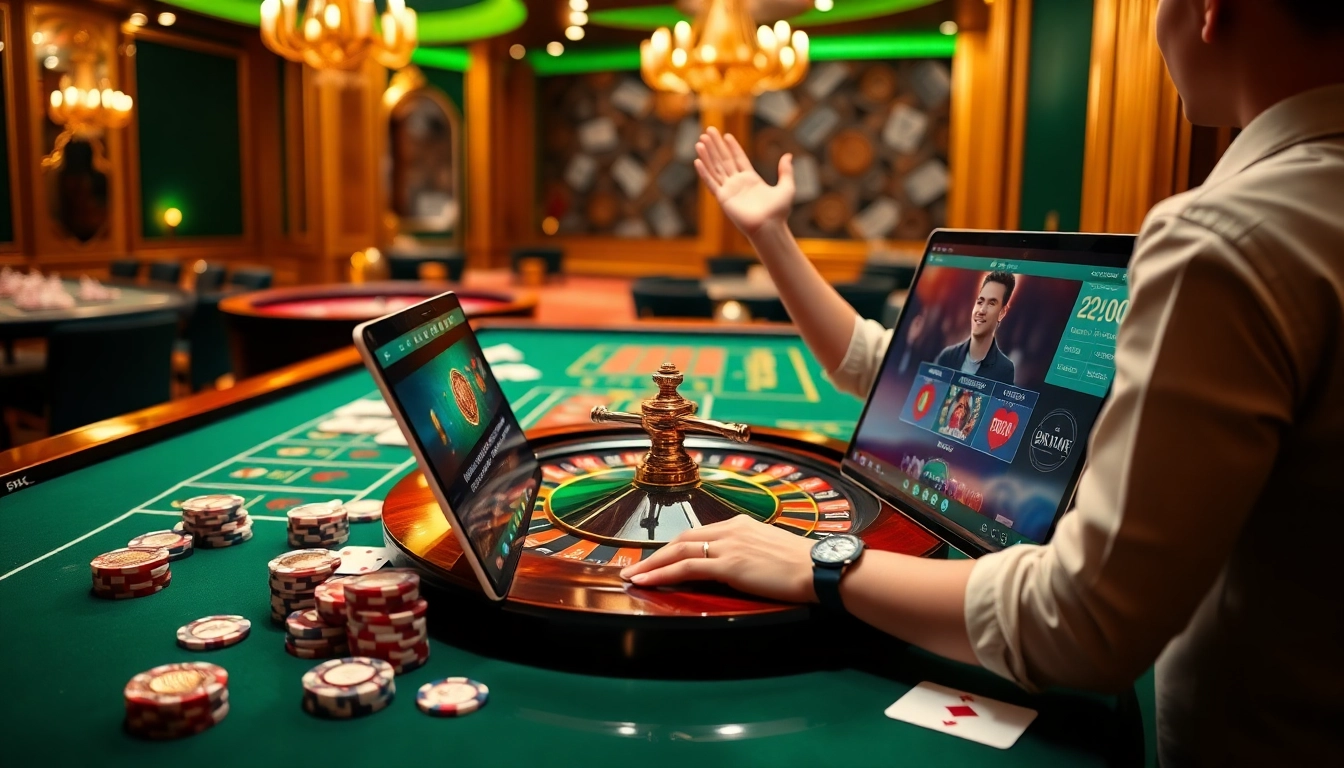 The interactive online casino atmosphere of https://king88hz.vip/ with vibrant gaming elements and engaged players.