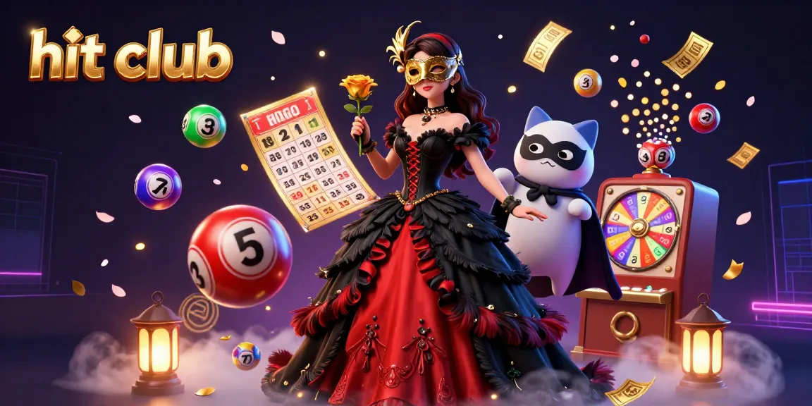 Experience the excitement at the hit club with vibrant lottery elements and engaging casino scenery.