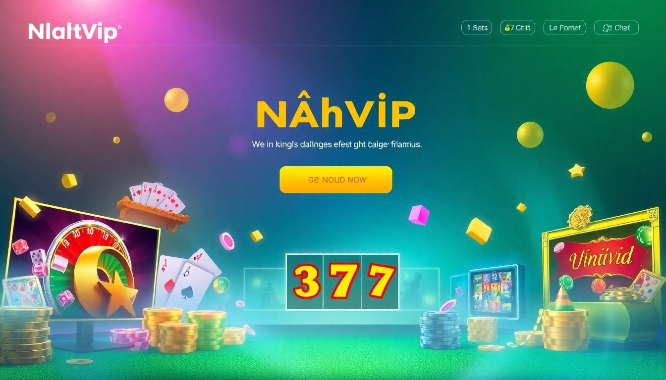 Nhatvip support interface showcasing vibrant online casino games with user-friendly navigation.