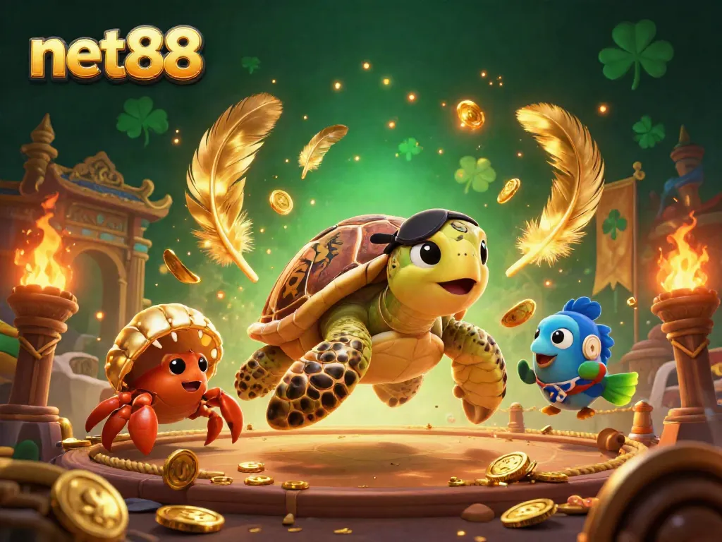 Engage in thrilling bets at net88, featuring vibrant characters and dynamic casino elements.
