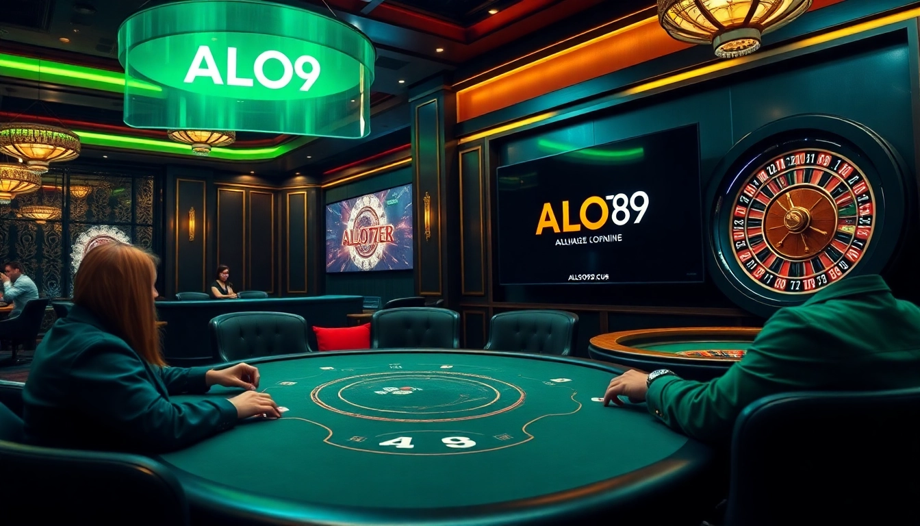 Experience the excitement of online gambling with a vibrant casino scene at https://alo789club.net/, showcasing high-stakes poker and roulette.