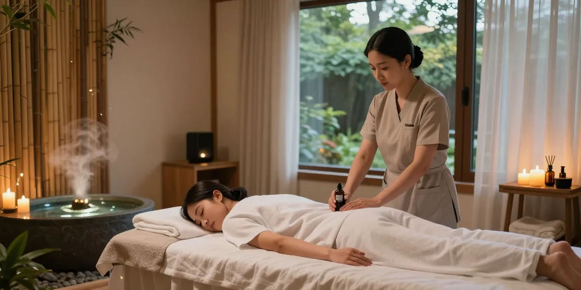 Experience 화성출장안마 in a serene spa with calming elements for relaxation.