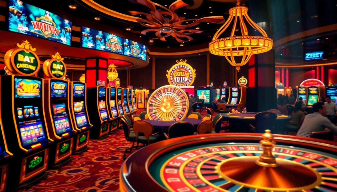 Experience the thrill of online gambling at Zbetm.org with vibrant visuals of casino games.