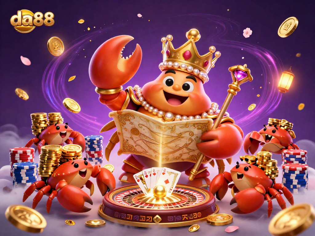 Experience da88's thrilling golden crab emperor and treasure-filled casino adventure.