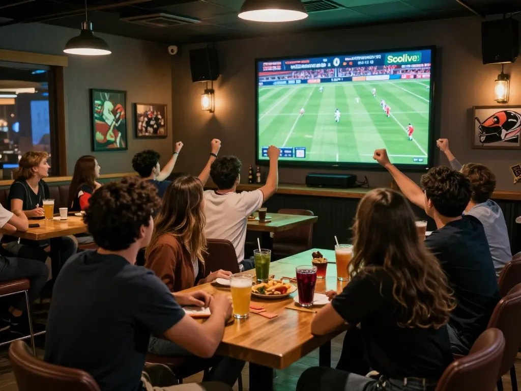 Socolive enhances game night excitement with friends watching live football.