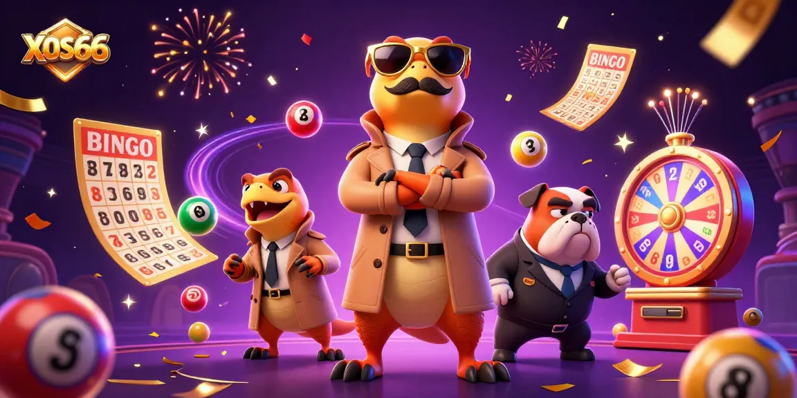 XOSO66 raptors in trench coats comically trying to enter a VIP casino lounge surrounded by lottery elements.