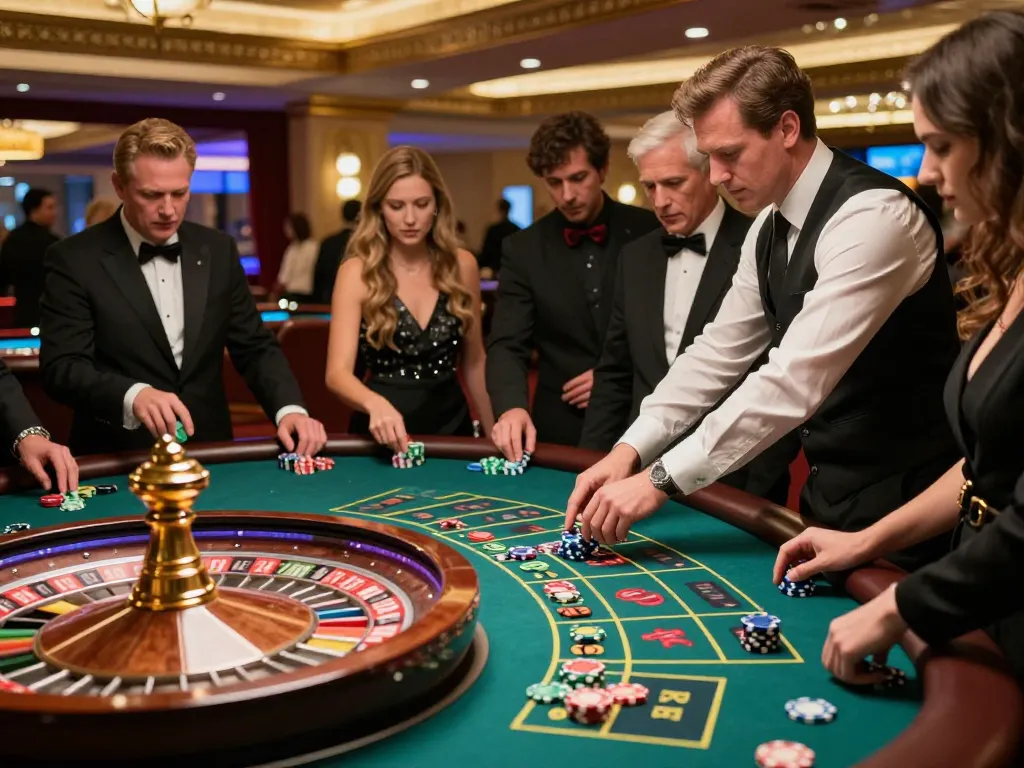 Exciting roulette game action featuring 79king betting at a vibrant casino table