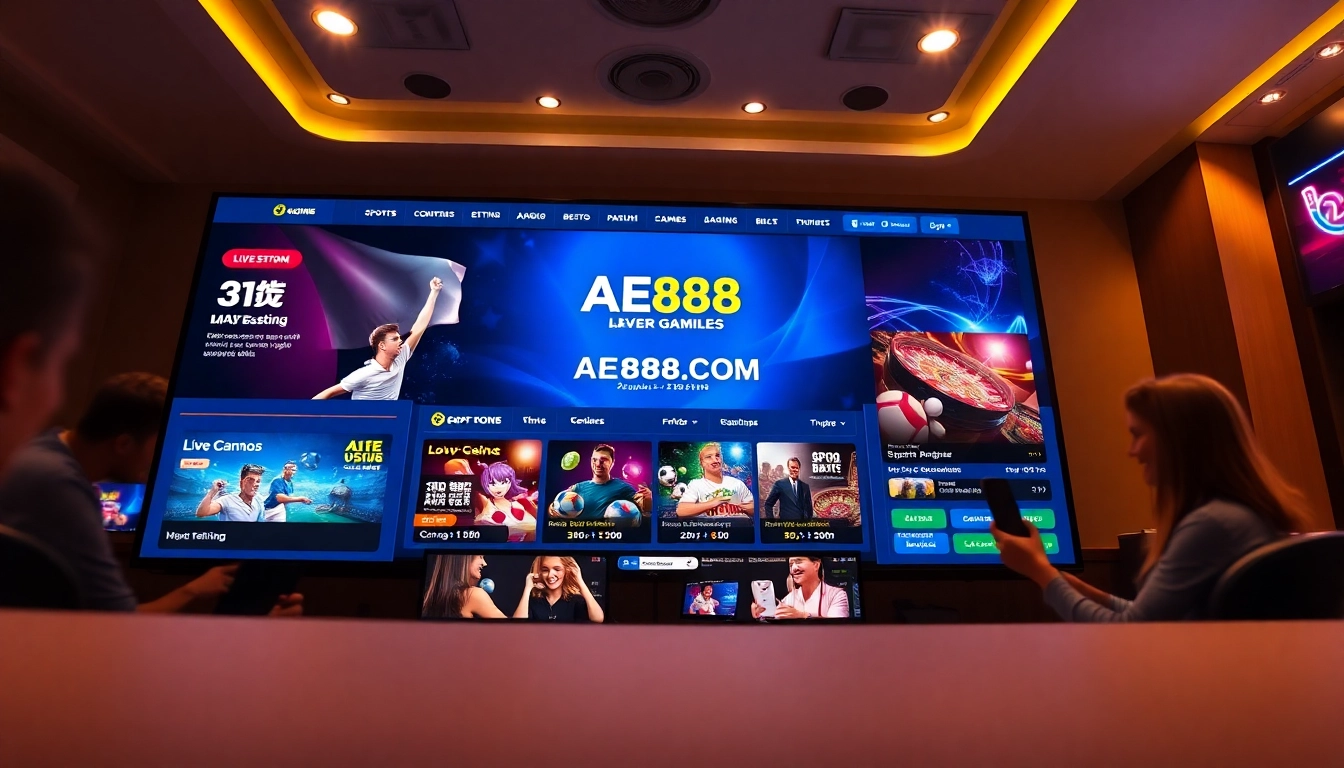 Experience the engaging atmosphere of AE888.COM, the leading online gaming platform.
