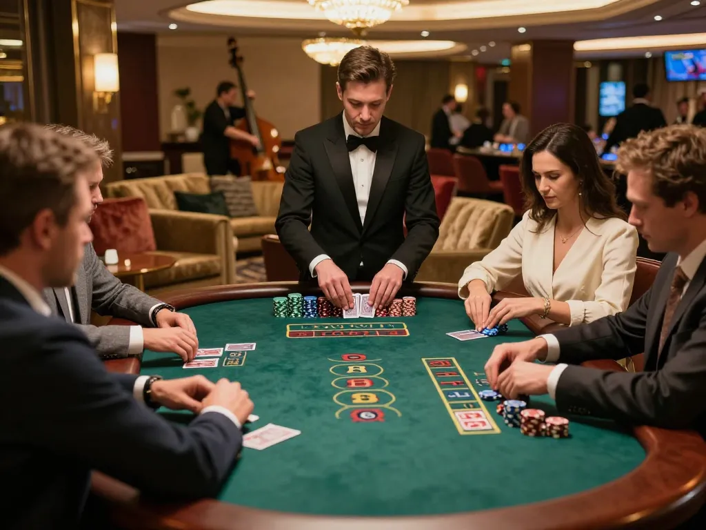 Engaging blackjack scene showcasing strategic gameplay and ambiance at nohu26 casino.