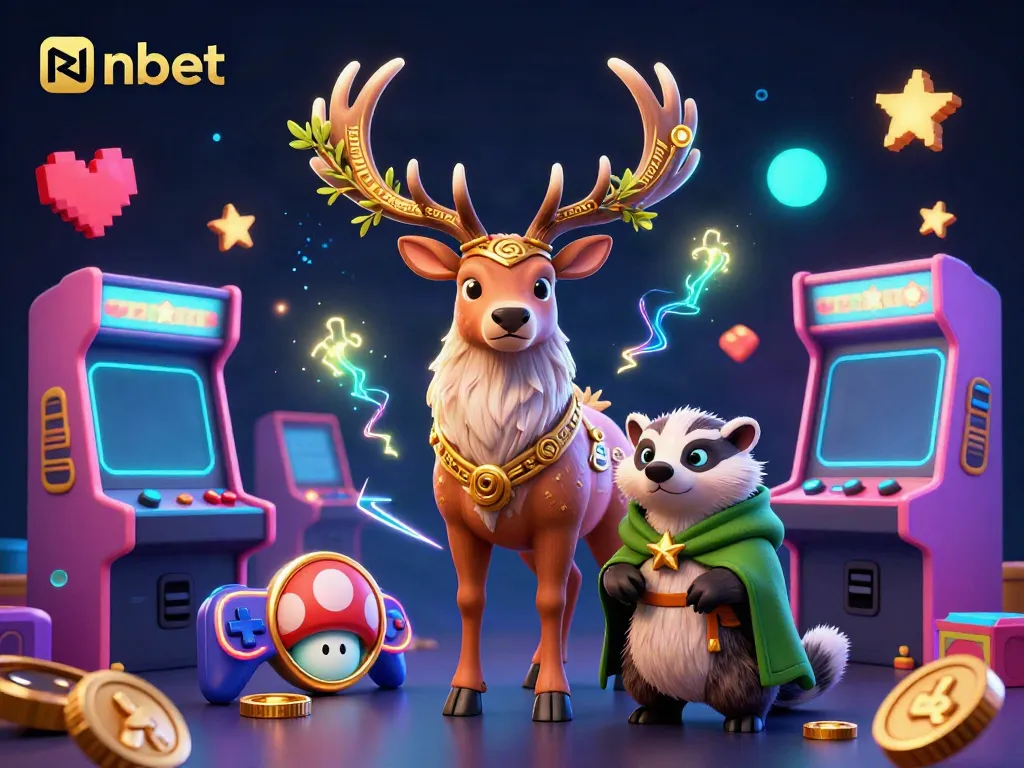 Experience thrilling gaming adventures with nbet's dynamic characters in this vibrant 3D casino scene.