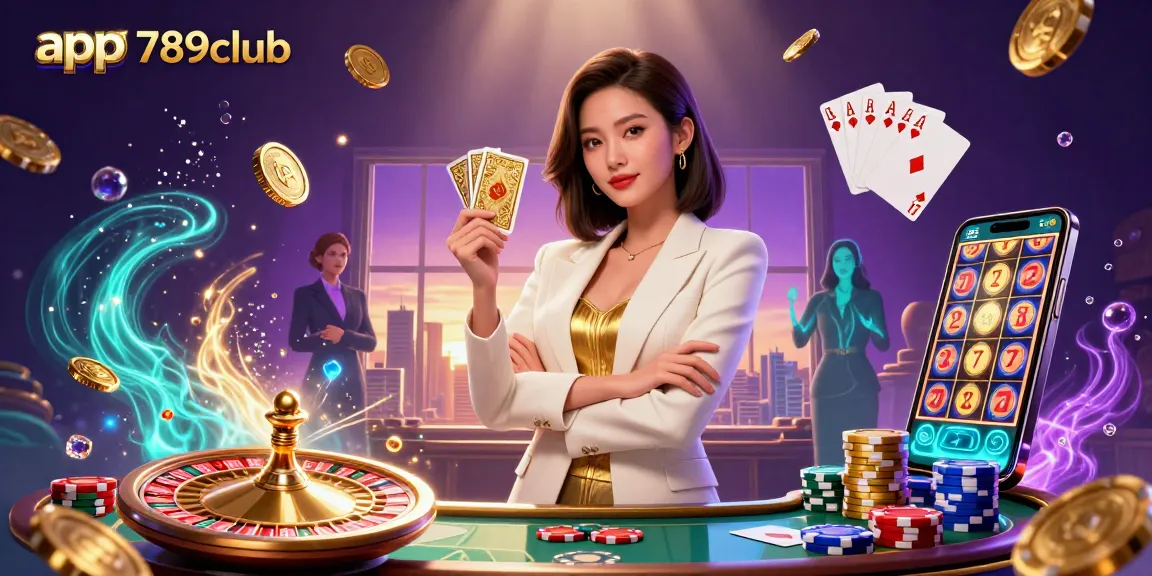 Catch the excitement with app 789club showcasing vibrant slots and glamorous casino elements.