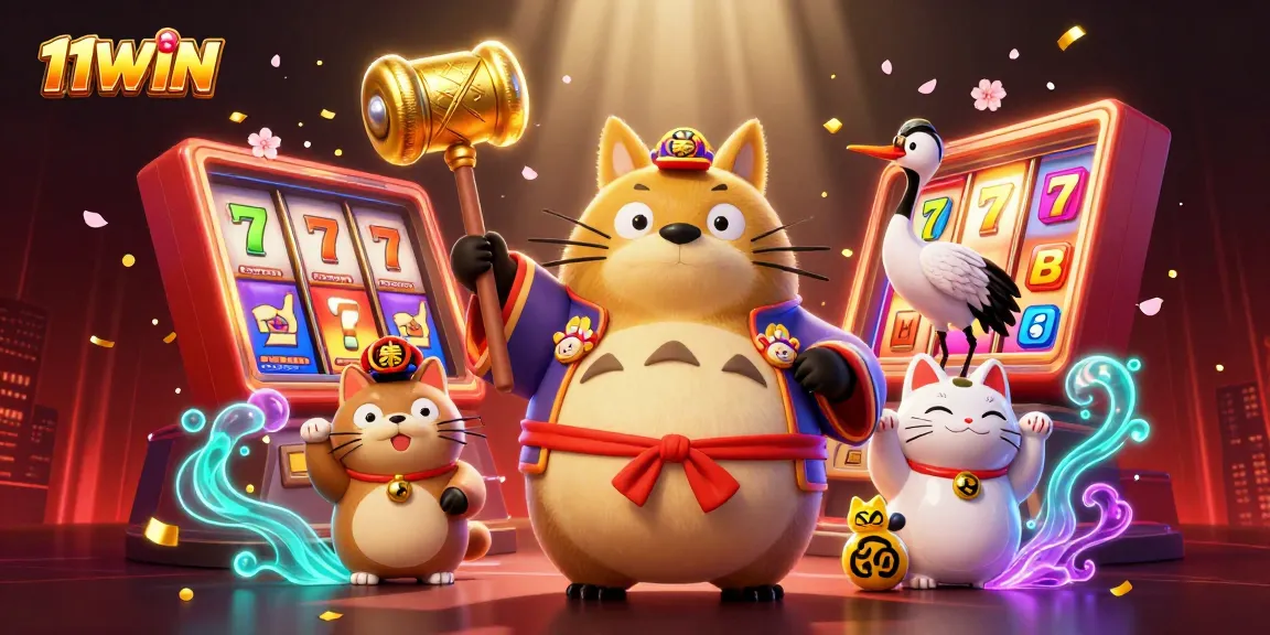 Play thrilling games at 11WIN with a vibrant casino scene featuring traditional elements.