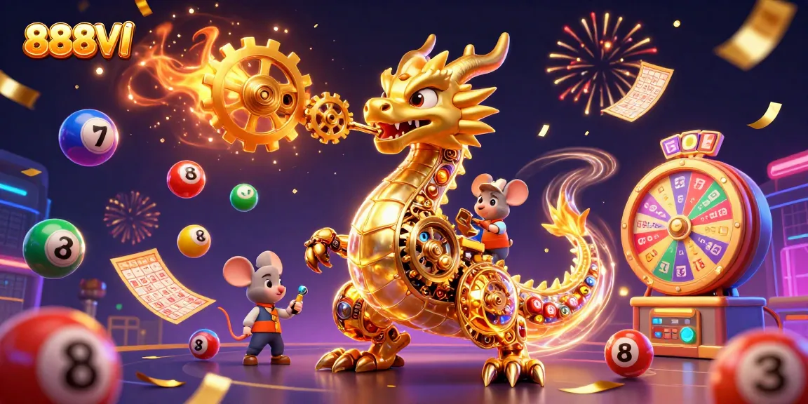 Engage with the thrilling experience of 888VI through a vibrant 3D casino illustration featuring dynamic games and excitement.