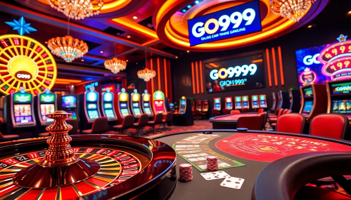 Experience the excitement of online gambling at GO999 with vibrant tables and high-stakes games.