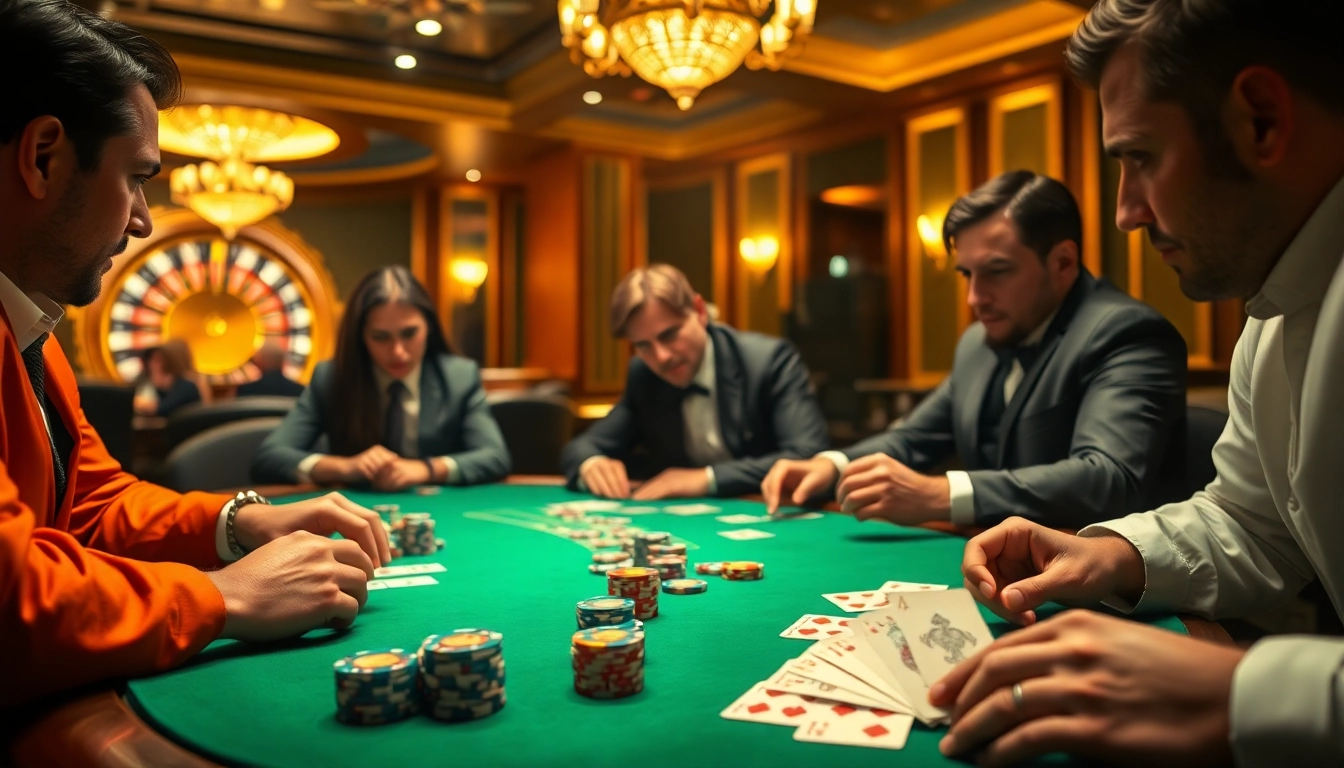 Experience the thrill at https://b52pm.com/ with an upscale poker game and vibrant casino atmosphere.
