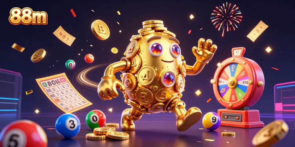 Experience thrilling game moments at 88m with vibrant lottery elements and a golden golem.