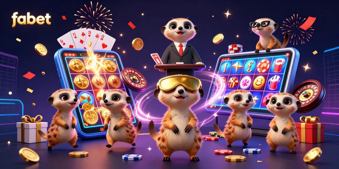 Experience thrilling gameplay at fabet's vibrant online casino, featuring dynamic meerkat dealers.