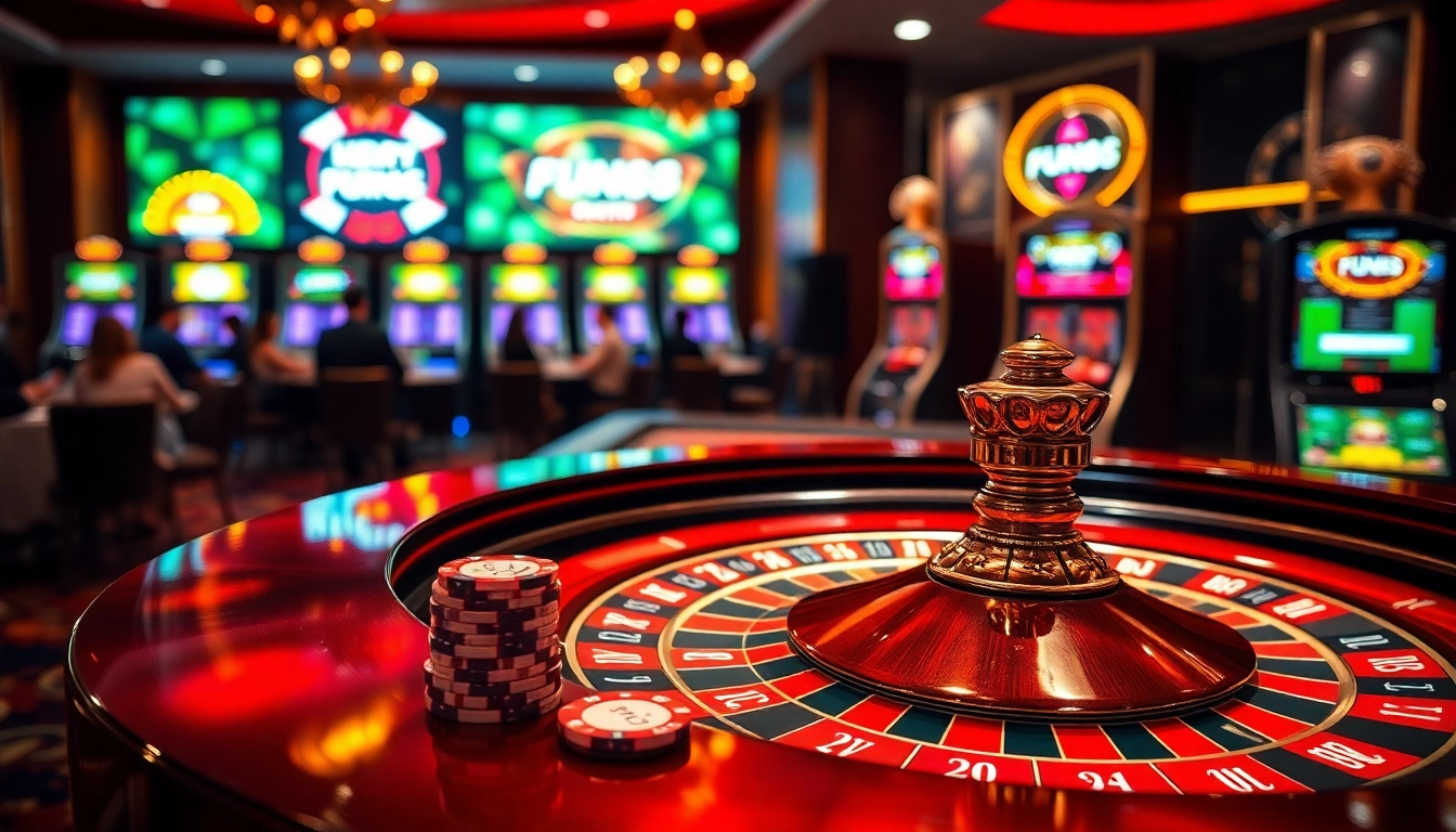 Engaging roulette action at a modern casino showcasing https://fun88.vet/ live gaming excitement.