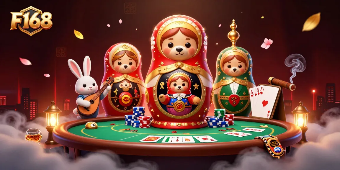 Experience thrilling gaming action at F168 with dynamic casino characters and vibrant elements