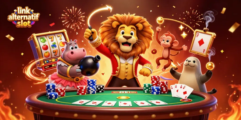 Join the fun with link alternatif slot showcasing vibrant characters and dynamic slot elements.