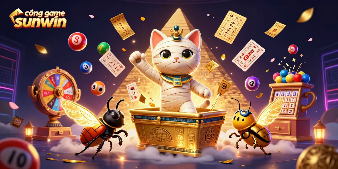 Experience the thrill at cổng game sunwin with a dynamic 3D casino scene featuring Egyptian mythology elements.