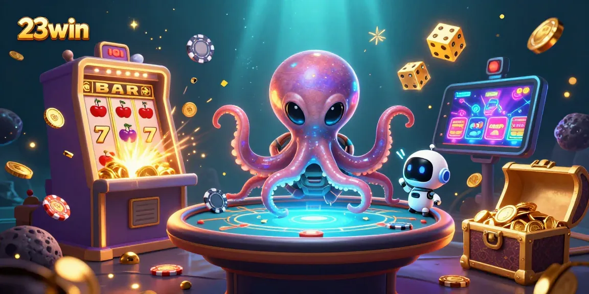 Experience the excitement of 23win with a thrilling 3D casino scene featuring engaging characters and dynamic gameplay elements.