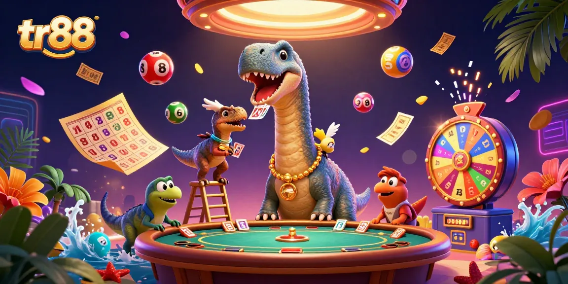 Experience thrilling gaming at TR88 with dynamic action, bright lottery balls, and engaging casino elements.