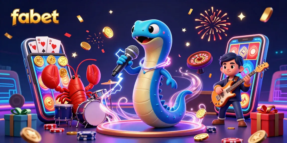 Experience gambling excitement with fabet's vibrant underwater casino scene, featuring a DJ eel and a lively band.