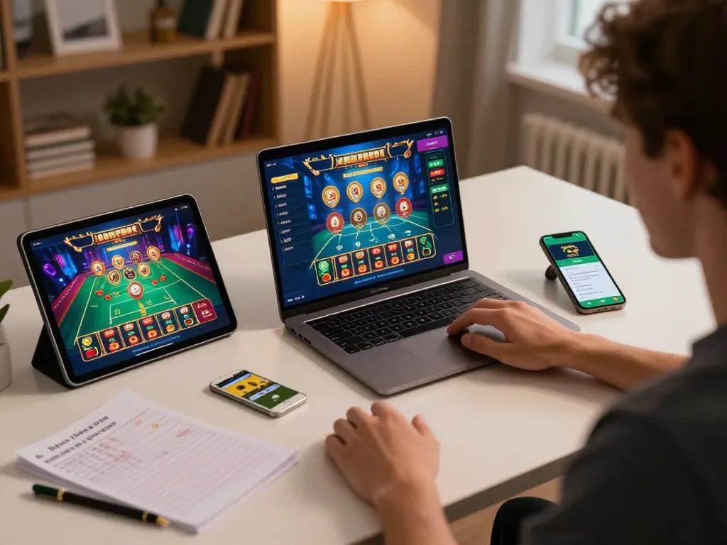 Engaging with fabet on mobile for online casino gaming with vibrant game interface.