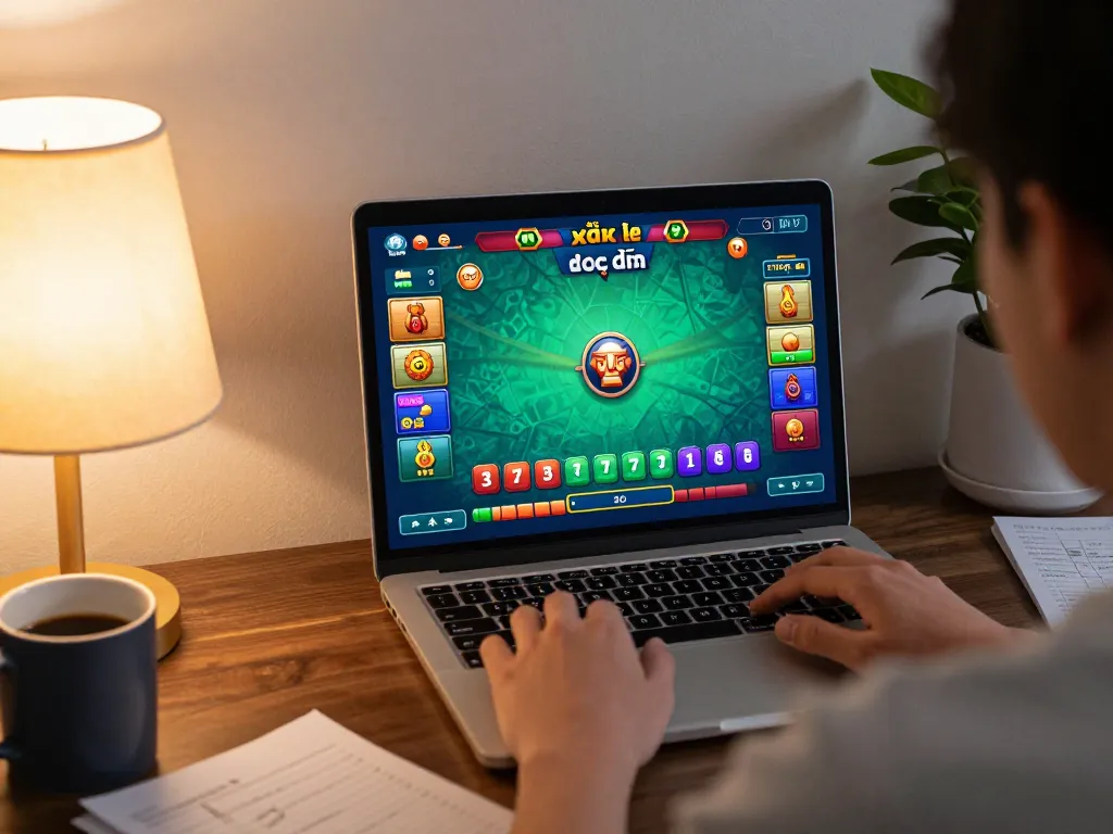 Xóc đĩa online gaming at home with strategic notes, cozy and inviting setup.