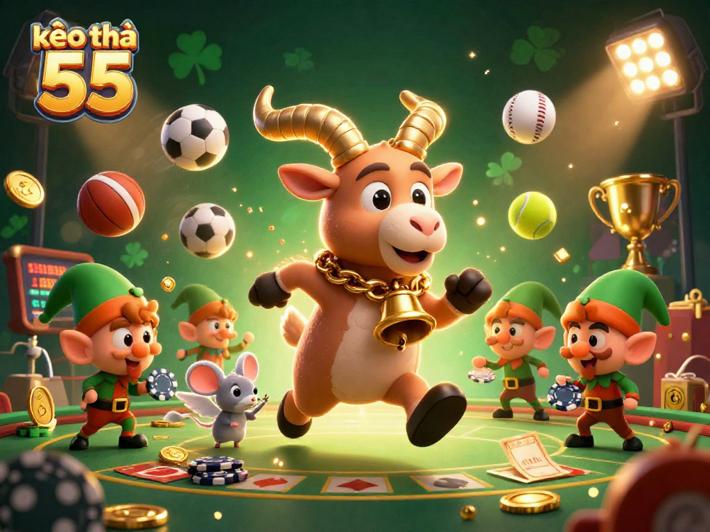 Engage with kèo nhà cái 55 in a thrilling holiday-horror casino scene packed with sports betting excitement.