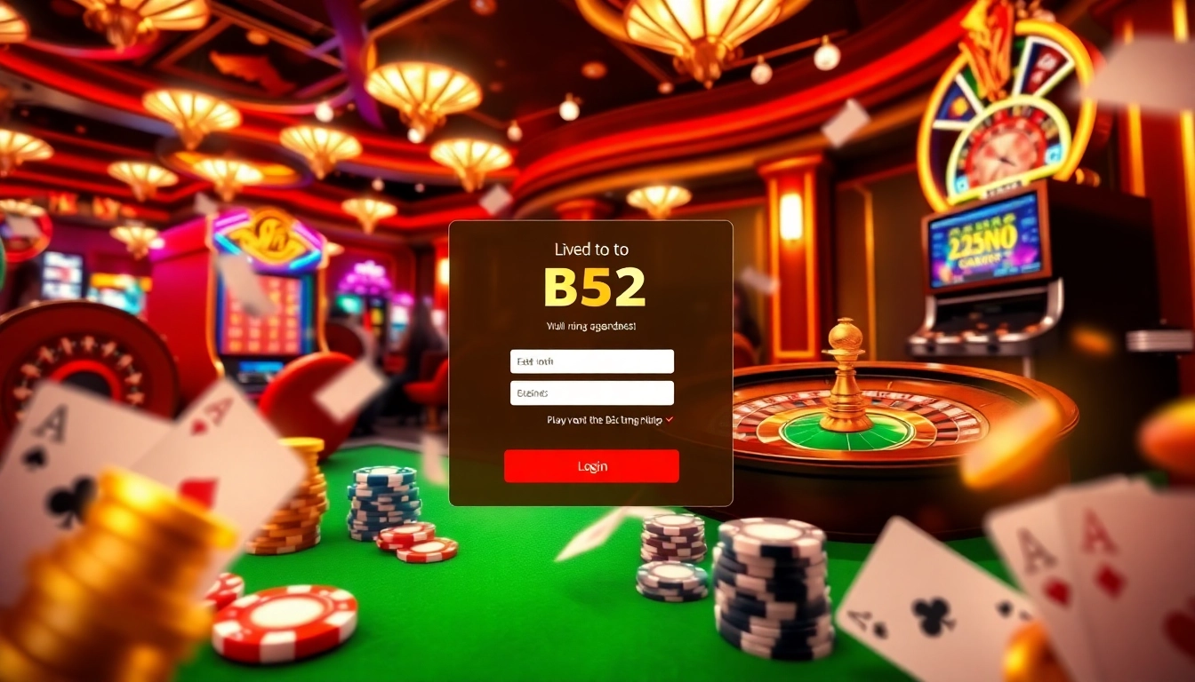 Experience seamless b52 đăng nhập at an online casino with thrilling gambling visuals.