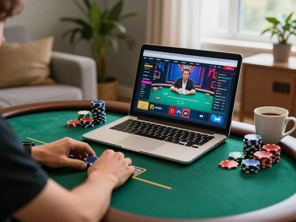 Experience FLY88 online poker seamlessly with vibrant gameplay, colorful chips, and cozy ambiance.