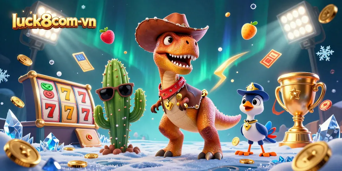 Betting with luck8com-vn at a colorful online casino with engaging elements.