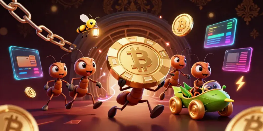 Engage with keonhacai as cartoon ants embark on a heist, showcasing an exciting gaming adventure.