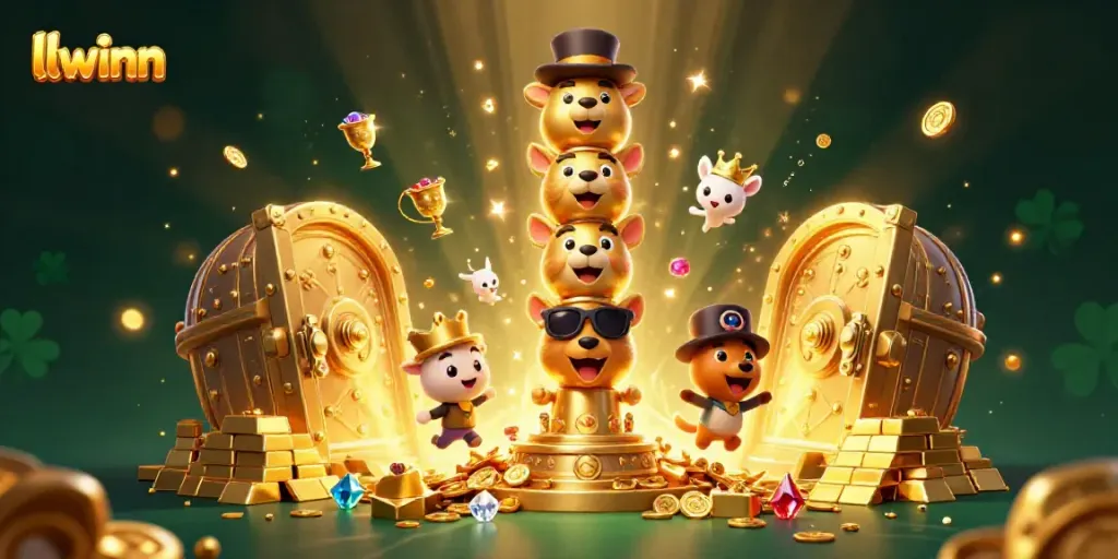 Spin the reels with llwinn’s dazzling 3D casino totem, glowing treasures, and animated spirit wisps.